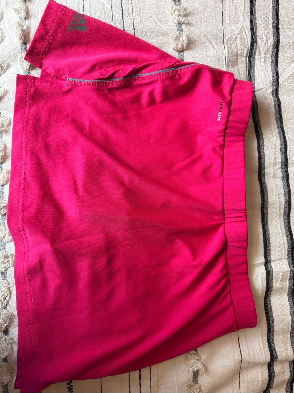 adidas Bright Pink Athletic Skort with Built-In Shorts